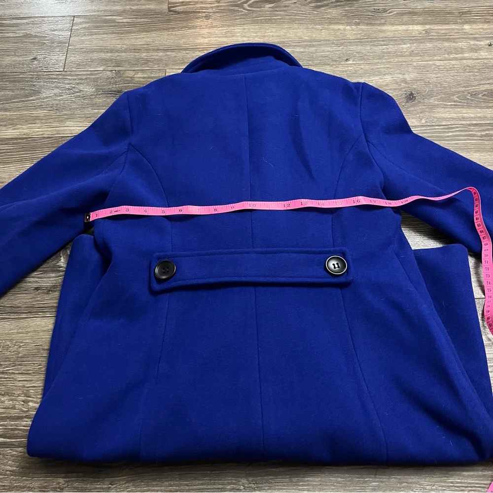 Wool Blend Chou Yatou Double Breasted Tailored Coat (Royal Blue) Size M - Picture 8 of 8